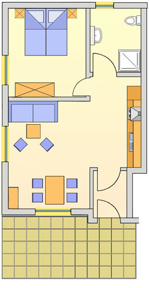 Neu errichtet, komfortabel ausgestattet: Ferienwohnung Alter Schulgarten im Erdgeschoss.