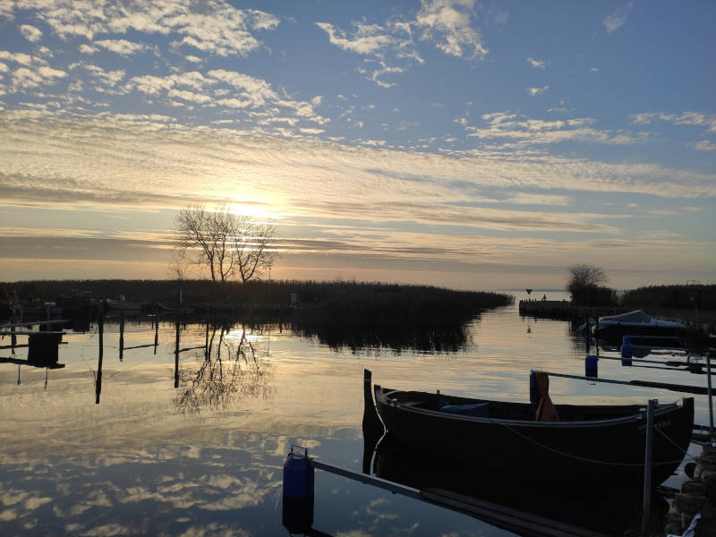 Das kleinste Seebad Usedoms: Loddin am Achterwasserhafen.