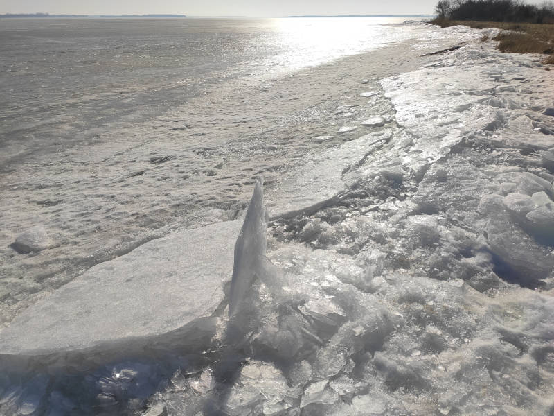 Kaltes, klares Wetter auf der Usedomer Halbinsel Gnitz: Wintererlebnis Usedom.