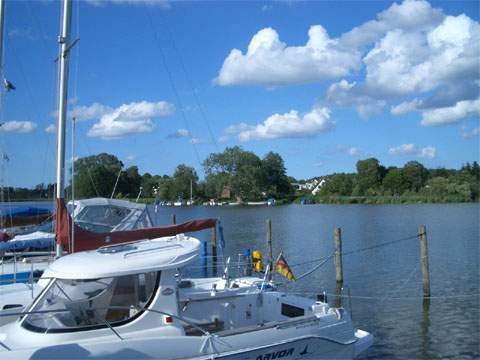 Stadthafen: Die Stadt Usedom besitzt am gleichnamigen See einen Hafen.