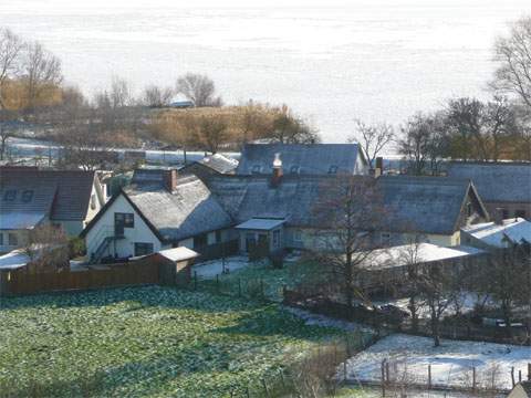Authentische Dörfer auf Usedom: Am Stettiner Haff liegt Kamminke fast an der polnischen Grenze.