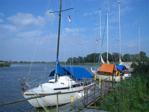 Ostklüne: Vom kleinen Hafen erreicht man den Usedomer See und das Stettiner Haff.