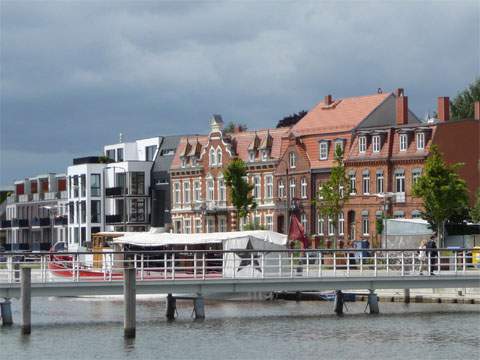 Hansestadt Greifswald: An der Ryck befindet sich der Museumshafen von Greifswald.