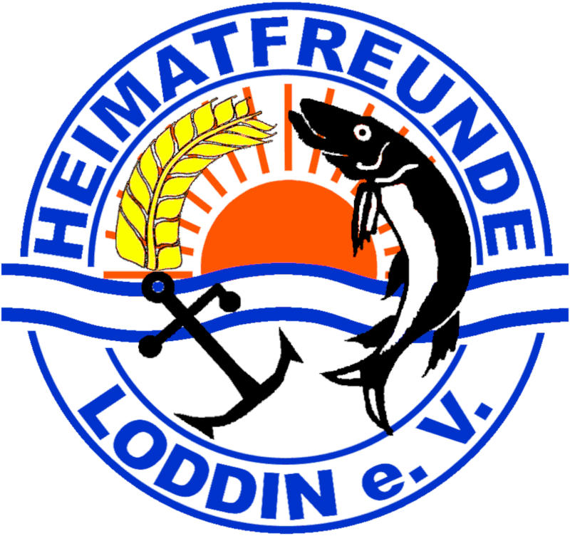 Fisch, Anker und Kornähre: Das Logo des Vereins der Heimatfreunde Loddin e. V.