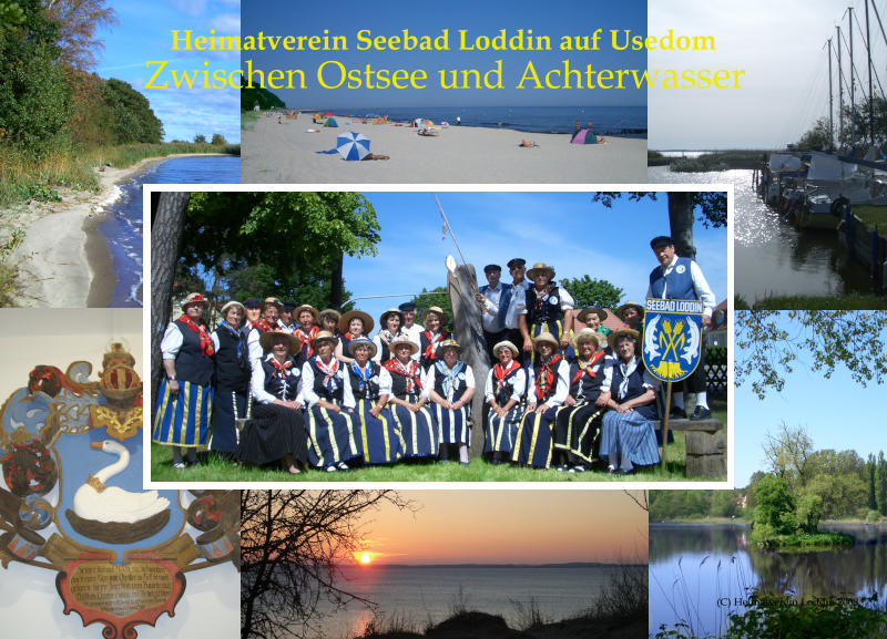 Die Postkarte des Heimatvereins Seebad Loddin auf Usedom.