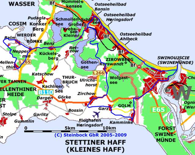 Lyonel Feininger-Tour: Benz, Neppermin, Mellenthin, Garz, Kamminke, die Kaiserbäder.