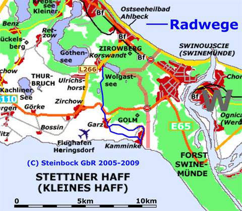 Von den Kaiserbädern ans Stettiner Haff: Radwege im Osten der Ostseeinsel.