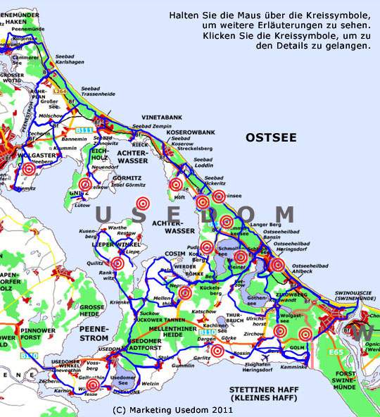 Radfahren auf der Sonneninsel Usedom: Mit dem Rad die Küsten erkunden.