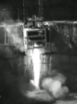 25 Tonnen Startschub: Schubversuche mit dem Aggregat-4-Raketentriebwerk.