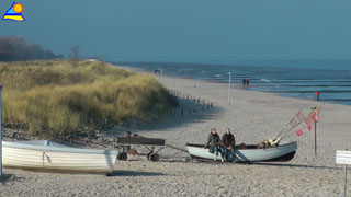 Erholung im Spätherbst: Das Usedomer Ostseebad Koserow.