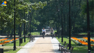 Ein wunderbarer Kurpark: Das Ostseebad Swinemünde.