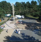 Die Steinbock-Ferienwohnungen im Seebad Loddin/Kölpinsee enstehen: Betonage der Bodenplatten.