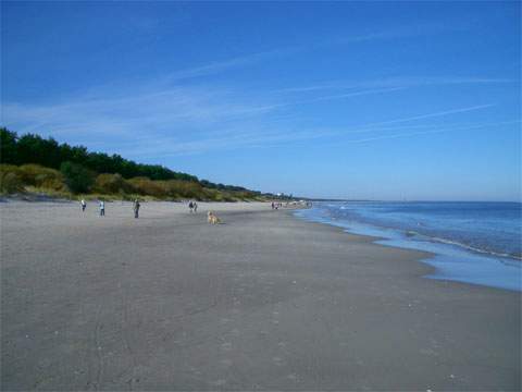 Flachküste: Der breite Ostseestrand zwischen den Seebädern Zempin und Zinnowitz.