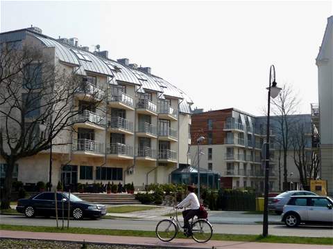 Die traditionelle Swinemünder Strandpromenade vereint verschiedene Architekturstile.