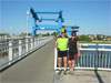 Die Peenebrücke in Wolgast: Mit dem Fahrrad von der Insel Usedom aufs Festland.