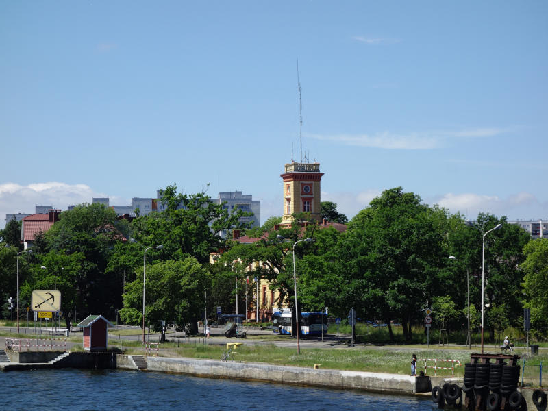 Historisches Swinemünde: Der Admiralspalast am Hafen der Stadt an der Ostsee.